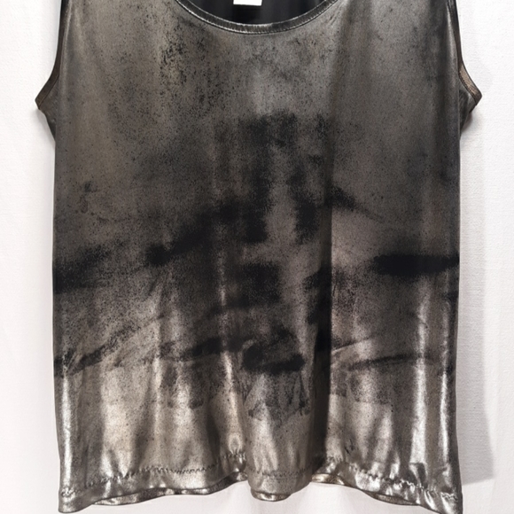 J.S Neal 90s Silver Bronze Black Tank Top - Picture 4 of 7